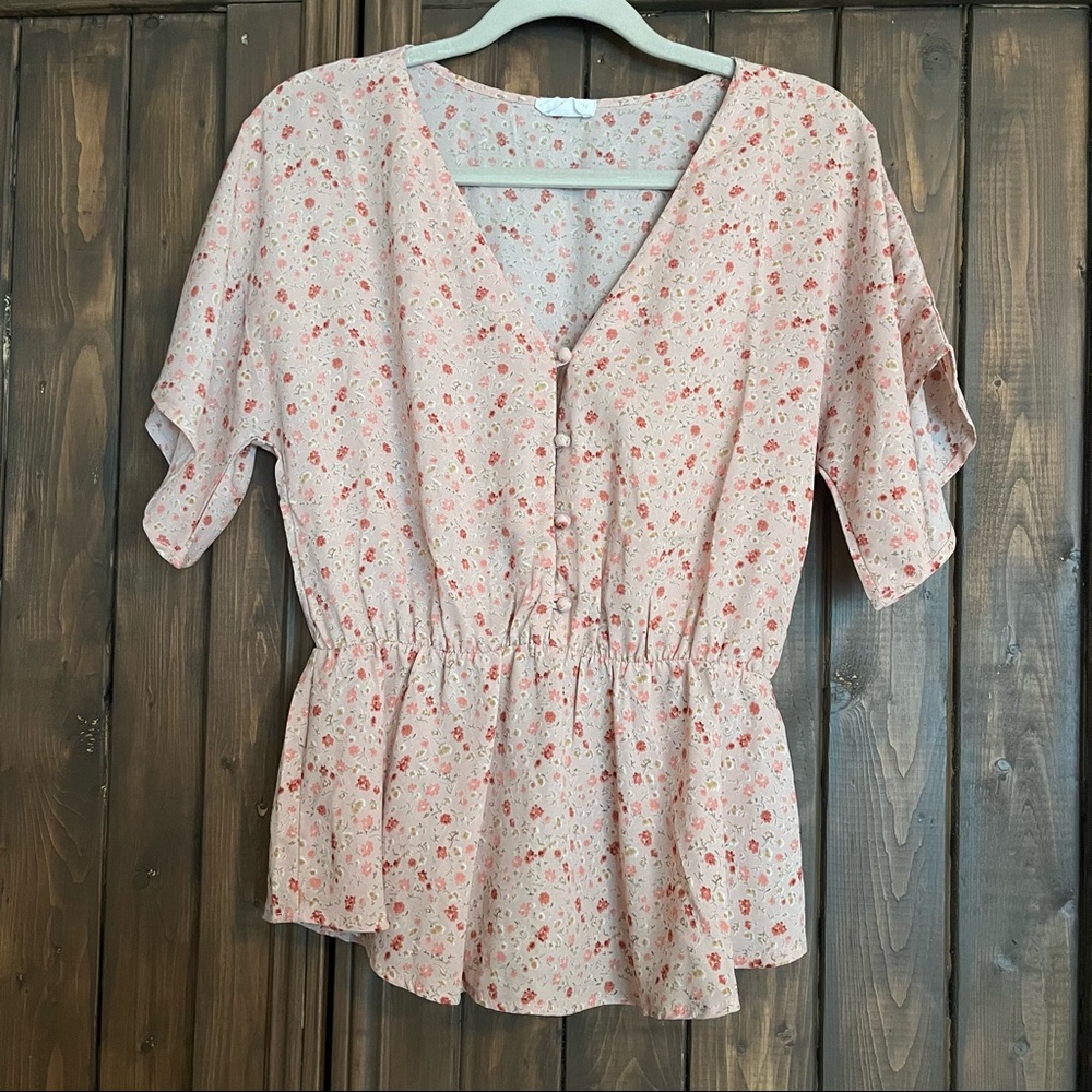Pink Floral Blouse!🌸